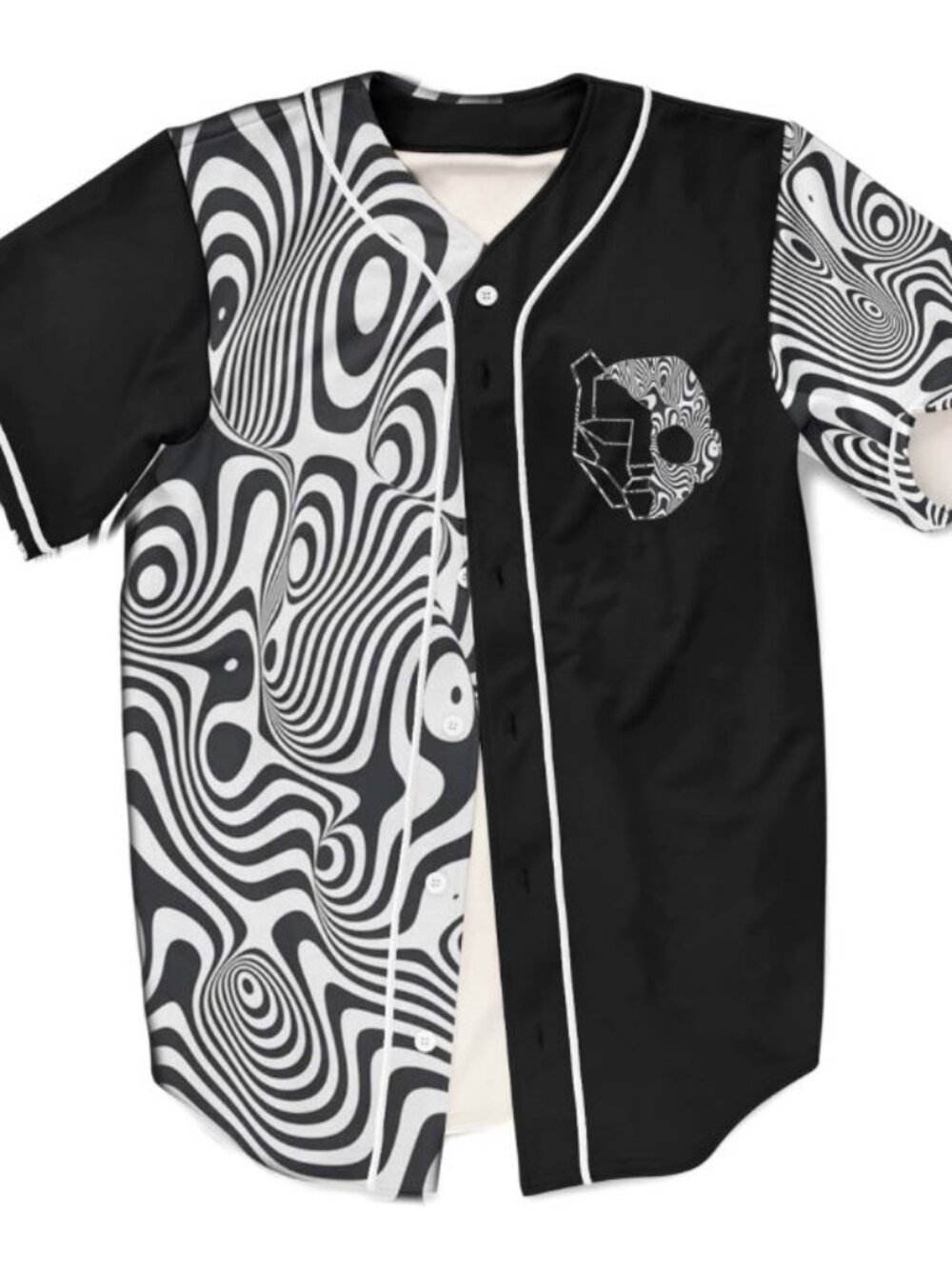 Zomboy BTSM Trippy Black White Swirl Sublimated Rave Jersey